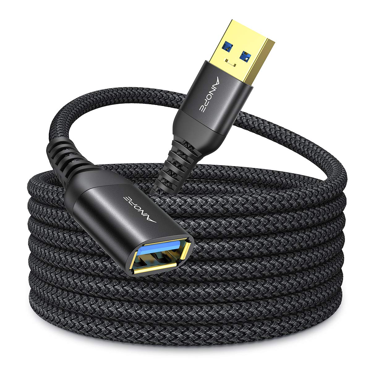 10ft USB Type Male to Female Extension Cable, Black