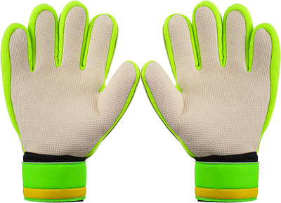 Goalkeeper gloves, with double protection, Green, Size 5