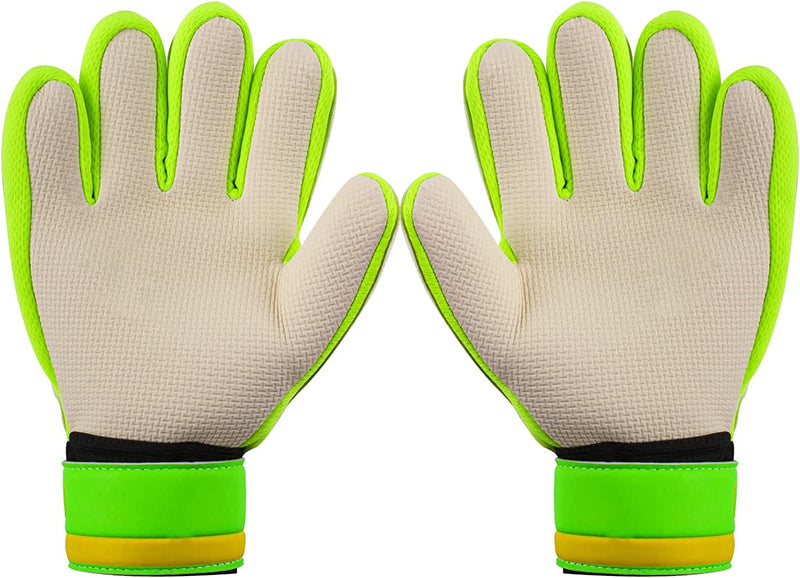 Goalkeeper gloves, with double protection, Green, Size 5