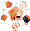 Goalkeeper gloves, with double protection, Orange, Size 5