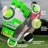 Goalkeeper gloves, with double protection, Green, Size 5