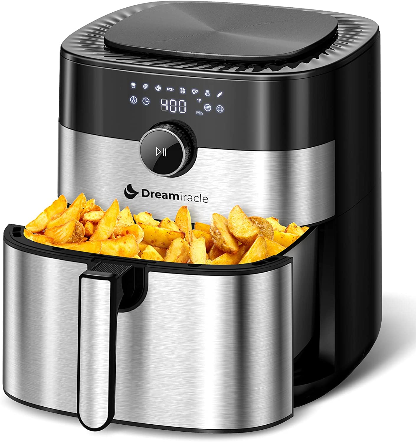 Air Fryer, 6 Quart with 8 Presets, 1750W, LED Touch Screen