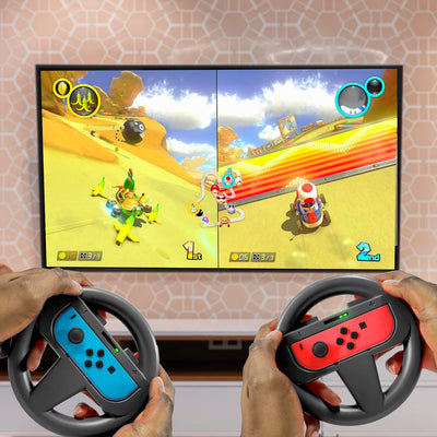 Steering wheels for nintendo, 2 pack, black