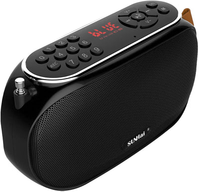 Wireless Radio Bluetooth Speaker, USB Charging, (Black)