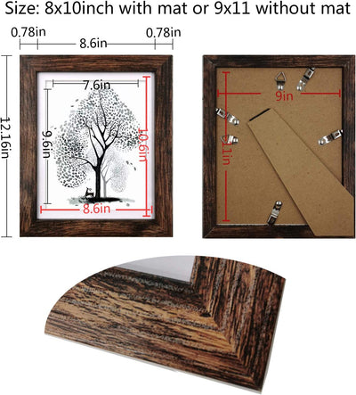 Picture Frames Rustic Brown