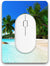 Mini Waterproof Mouse Pad - Color: Beach and Coconut Tree