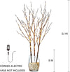 Illuminated branches with dimmer and timer, (brown)