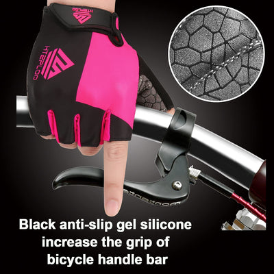 Lightweight Anti-slip Bike Gloves (Black and Pink Color)