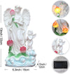 Angel Garden Statue with Warm White Light, 6.3 x 4.7 x 13 inches