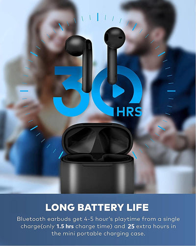 Wireless Bluetooth Earbuds (Jet black)