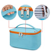 4 Piece Makeup Bag, Large, L - Blue Orange