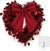 Valentine door wreath 13.7" (red)