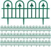 Pack of 12 Garden Edging, Decorative Plastic, Dark Green