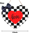 Valentine's door sign, black and white