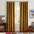 52-by-95-inch curtain, gold brown