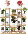 Bamboo Indoor Plant Stand 9 Tier 17 Pot Garden Stand