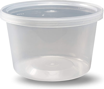 40-Pack Clear Plastic Food Storage Containers (16 oz)