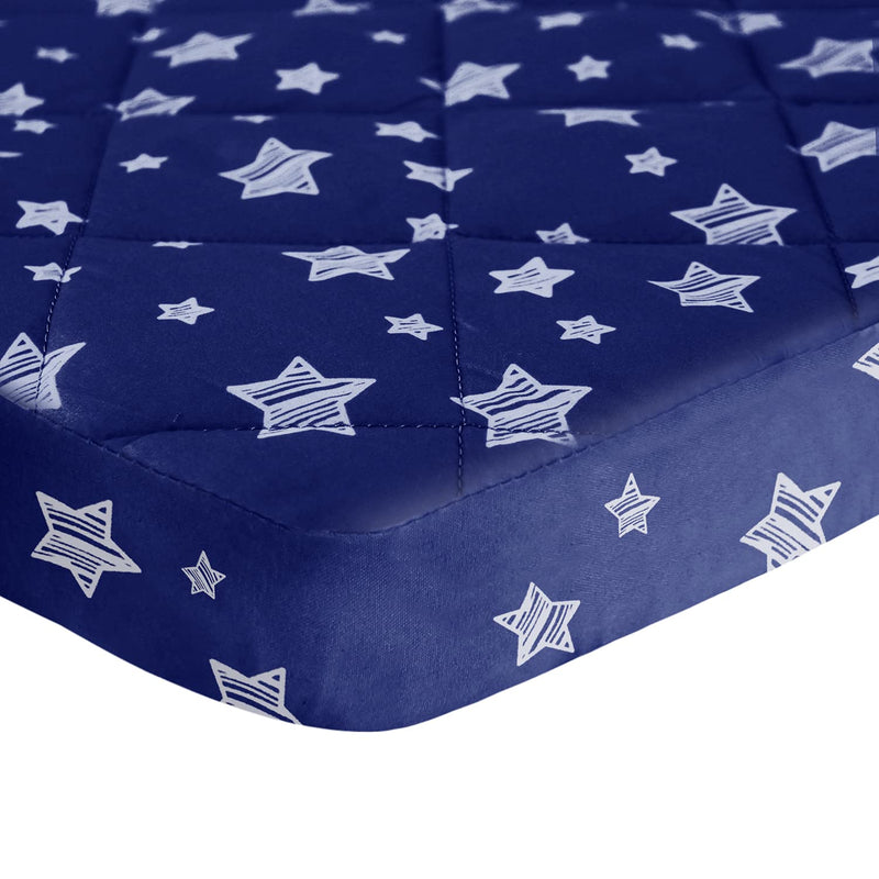 Mattress cover for baby 39 x 27 x 5 inches, Color (Navy star)