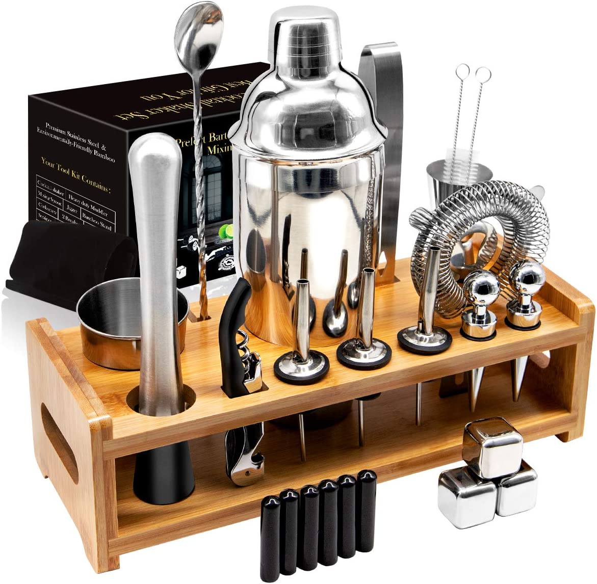 Stainless Steel Cocktail Bar Tool Set