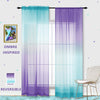 Curtains, Lilac and Turquoise, 52" x 63" L