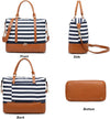 Travel Bag (Blue Stripe With Shoe Compartment)