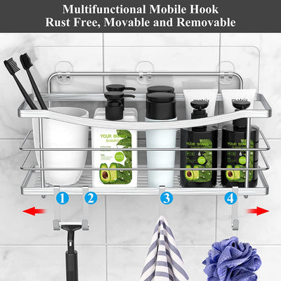 Shower Caddy 3 Pack with Removable Hooks