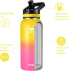 Straw Water Bottle, 32/40oz Color: b-Nectarine