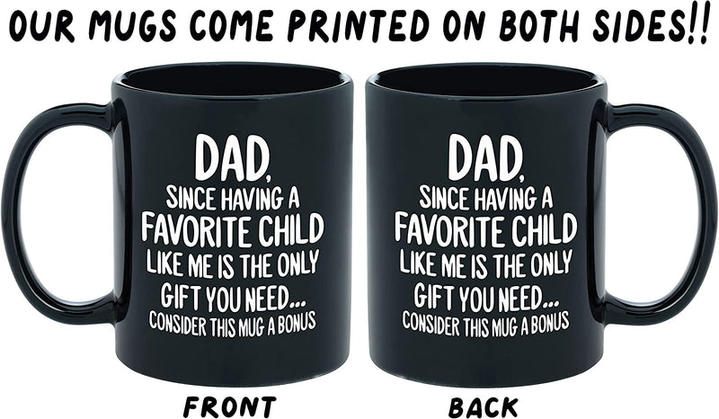 Funny coffee mug for dad, black color