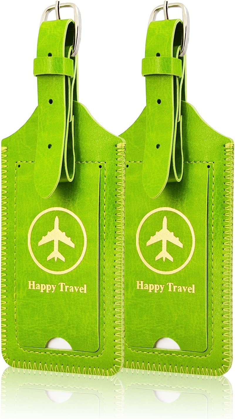 Pack of 2 luggage tags (Green color)