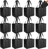 12 Extra Large Reusable Grocery Bags (Color: Black)