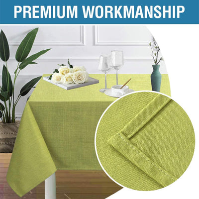 Round linen tablecloth, 54" X 80" (Color: Lemon)