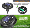 Solar Ground Lights Outdoor, 10 LED, Waterproof, (4-Pack)