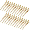 Metal clips, for hair (24 pieces, gold color).