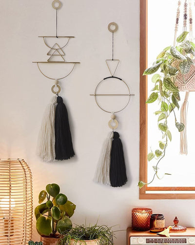 Handmade Macrame Wall Hanging, Color (Gold)