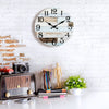 Silent 10 Inch Battery Operated Wooden Wall Clock,