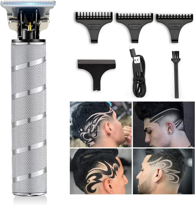 Cordless Hair Trimmer for Men (Silver)