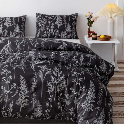 Comforter Set Queen - 3 PCS Floral Bedding