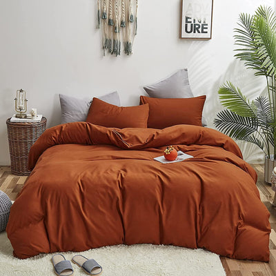 Solid Rust Comforter Set, King(90''*104''-Comforter)