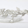 Diamond Leaf Wedding Crown Headband, Color: Silver