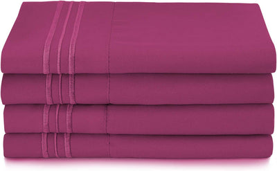 Set of 2 Wrap Around Closure Pillow Shams (Magenta Pink.)