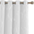 Grommet Patterned Thermal Insulated Blackout Curtains (52 W x 96 L Inches, 2 Panels, Off White)