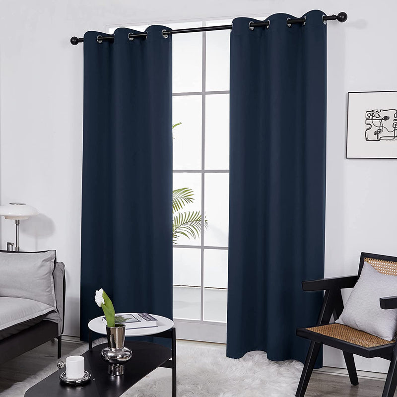 Window Curtain Navy Blue 42Wx84L Inch 1 Panel