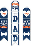 dad party wall decoration kit (30 x 21 x 0.5") blue, orange