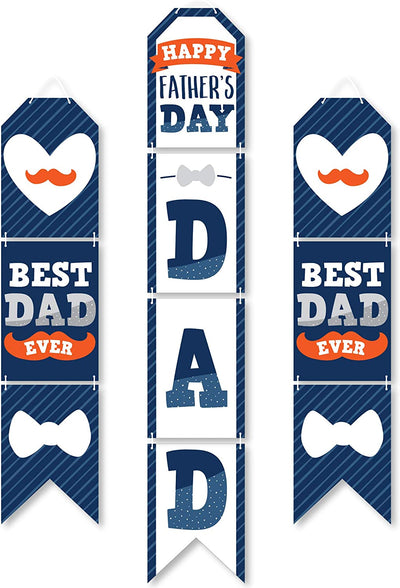 dad party wall decoration kit (30 x 21 x 0.5") blue, orange