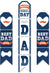 dad party wall decoration kit (30 x 21 x 0.5") blue, orange