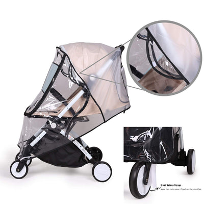 Universal Waterproof Windproof Rain Cover for Stroller (Black-L)