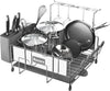 Large easy-to-install dish rack and drainer set