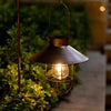 2PCS Metal Hanging Solar Lanterns with Hook LED Lights for Garden