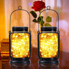 Set of 2 Outdoor Hanging Solar Lanterns