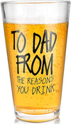 16 OZ Funny Glass Fathers Day